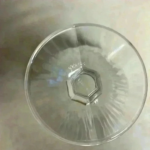 Cristal D'Arques-Durand 2 Ice Cream/Dessert Bowls Pattern Is "Quadro" No Trim - Picture 8 of 10